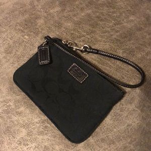 Black coach wristlet